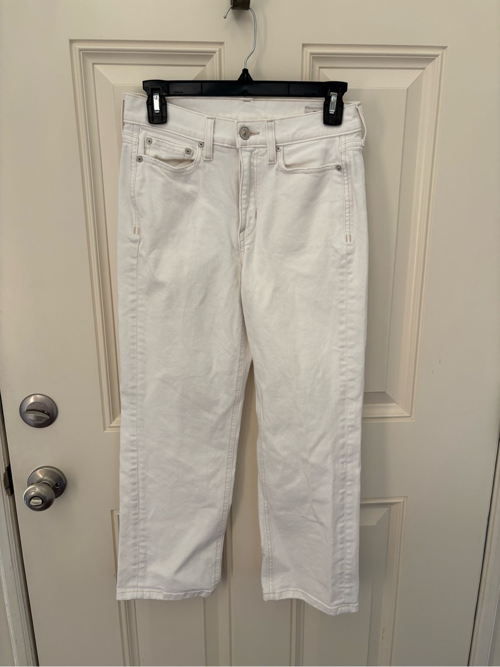 AYR Slim Wide Leg Straight White Jeans Size 25